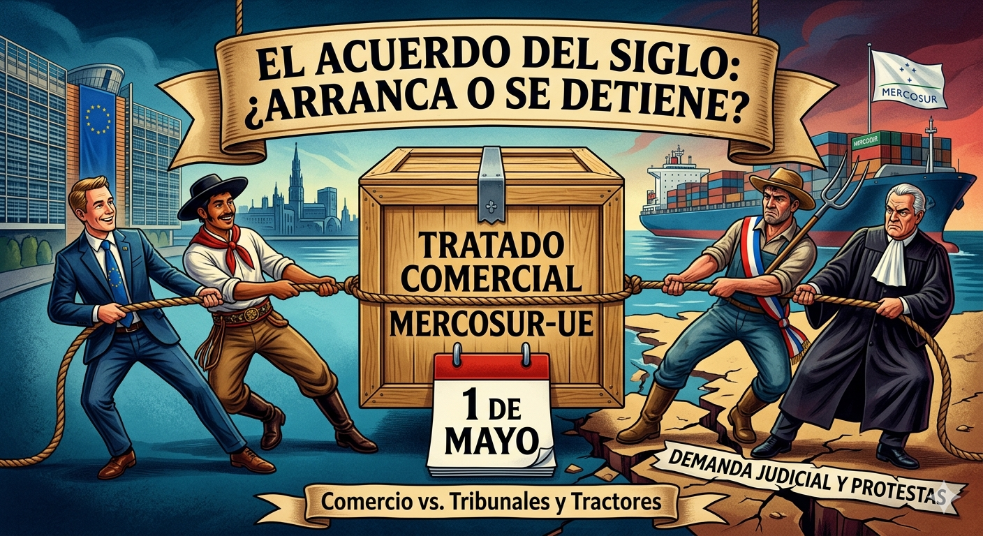 Mercosur–UE: El acuerdo del siglo arranca en 30 días, con una demanda judicial encima
